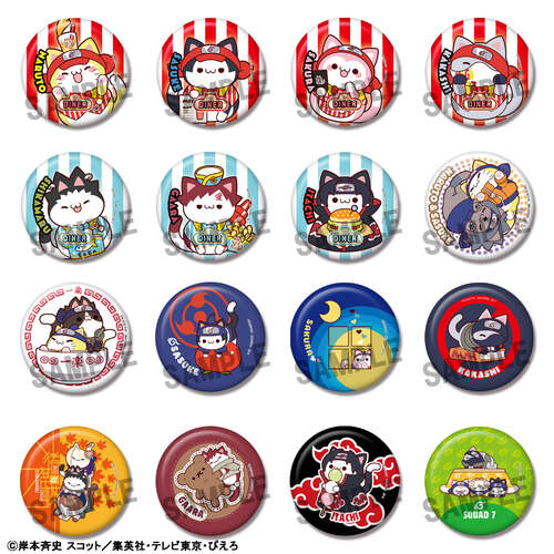 -PRE ORDER- Mega Cat Project Naruto Nyaruto! Metal Badge Collection [Re-release]