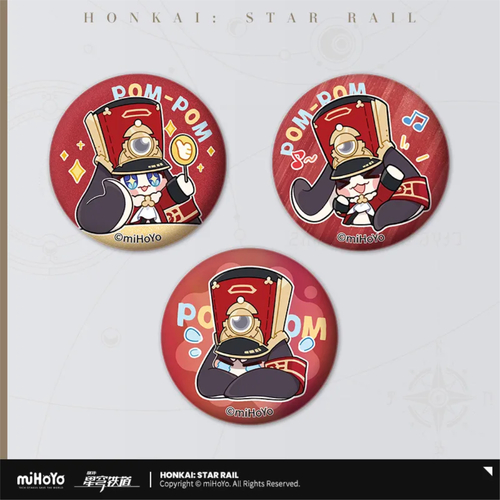 -PRE ORDER- Honkai: Star Rail Pom-Pom Gallery Can Badge Set Pom-Pom (Set of 3 Types)