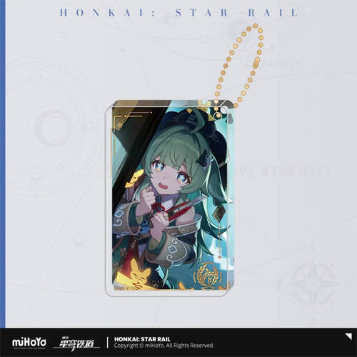 Honkai: Star Rail Light Cone Glitter Acrylic Keychain Night of Fright