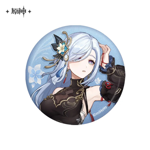 Genshin Impact Teyvat Style  Forstflower Dew [Shenhe] Can Badge