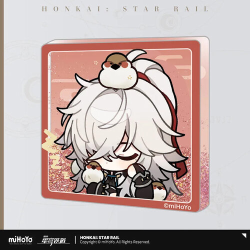 Honkai: Star Rail Pom-Pom Gallery Glitter Fridge Magnet Jing Yuan