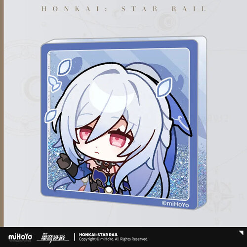Honkai: Star Rail Pom-Pom Gallery Glitter Fridge Magnet Jingliu