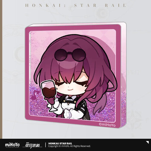 Honkai: Star Rail Pom-Pom Gallery Glitter Fridge Magnet Kafka