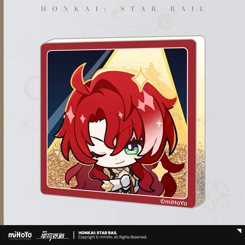 Honkai: Star Rail Pom-Pom Gallery Glitter Fridge Magnet Argenti