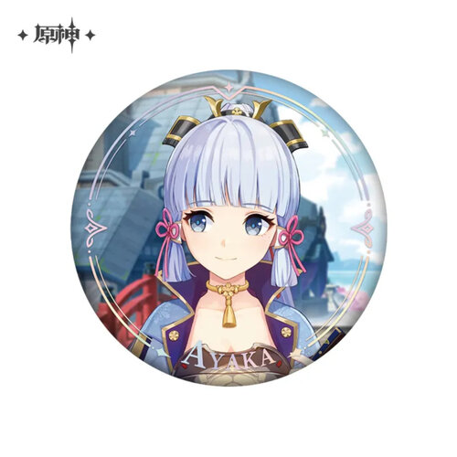 Genshin Impact Character PV Series Can Badge Kamisato Ayaka