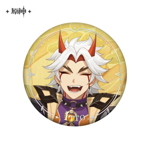 Genshin Impact Character PV Series Can Badge Arataki Itto