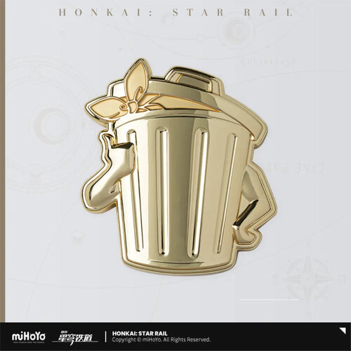 Honkai: Star Rail Lordly Trashcan Fridge Magnet Gold