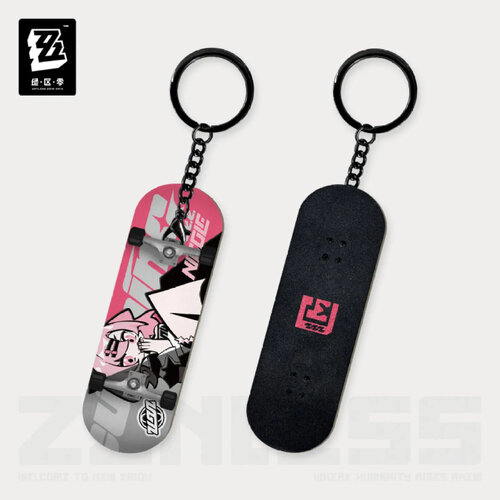 Zenless Zone Zero Ridu Series Cunning Hares Skateboard Keychain Nicole