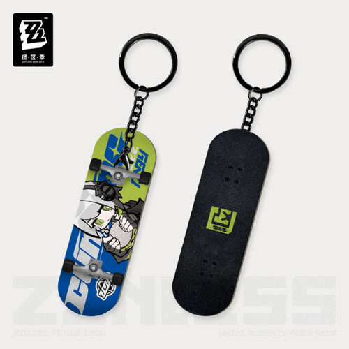 Zenless Zone Zero Ridu Series Cunning Hares Skateboard Keychain Anby