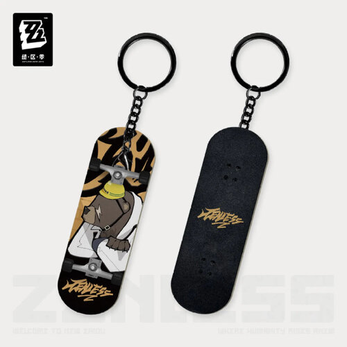 Zenless Zone Zero Ridu Series Belobog Heavy Industries Skateboard Keychain Ben