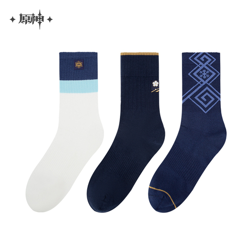 Genshin Impact Chara Image Apparel Kamisato Ayaka Socks (3 Pairs)
