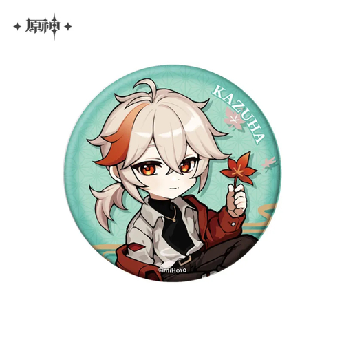 Genshin Impact Outing Theme Series Chibi Can Badge Kaedehara Kazuha