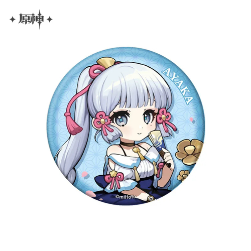 Genshin Impact Outing Theme Series Chibi Can Badge Kamisato Ayaka