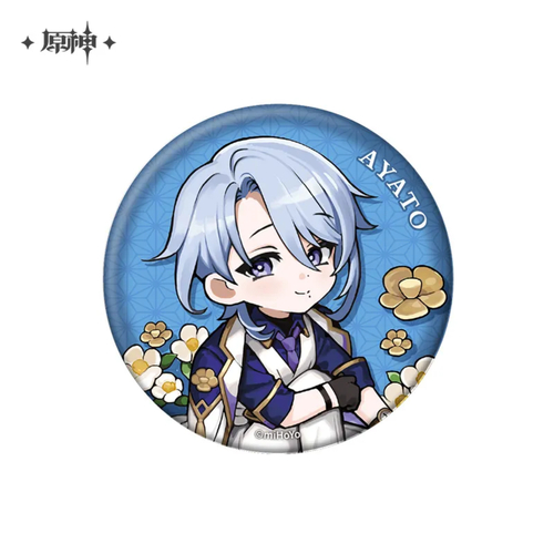 Genshin Impact Outing Theme Series Chibi Can Badge Kamisato Ayato
