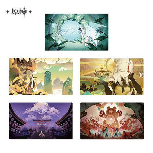 Genshin Impact Glance at the Transient World Series Postcard Set 3D Style