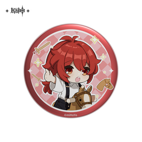Genshin Impact Precious Childhood Chibi Chara Can Badge Diluc