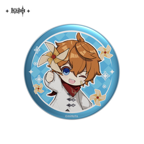 Genshin Impact Precious Childhood Chibi Chara Can Badge Tartaglia