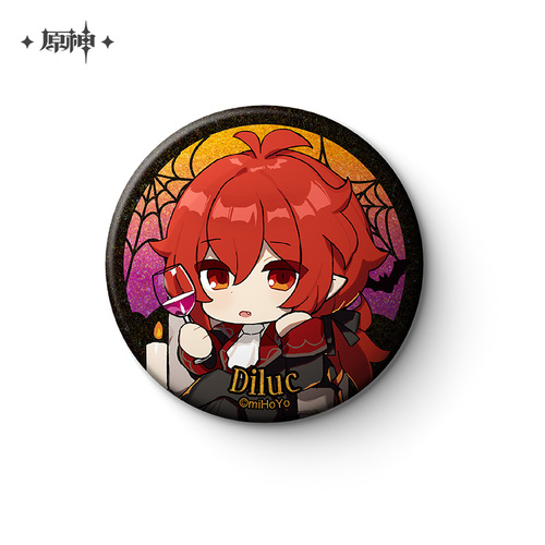 Genshin Impact Halloween Series Chibi Chara Can Badge Diluc