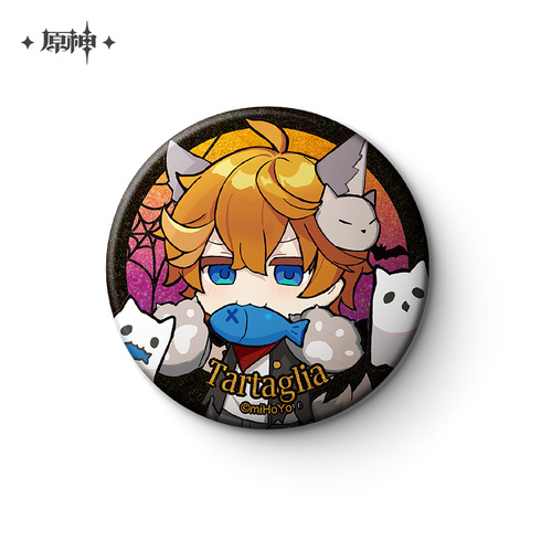 Genshin Impact Halloween Series Chibi Chara Can Badge Tartaglia