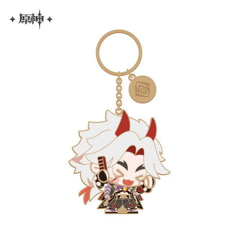 Genshin Impact Chibi Chara Metal Keyring Arataki Itto