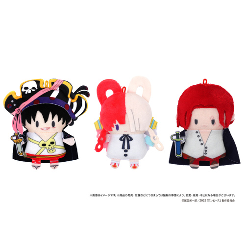 Finger Mascot Puppela Set Monkey D. Luffy & Uta & Shanks (Movie "One Piece Film: Red" Ver.) (Plush)