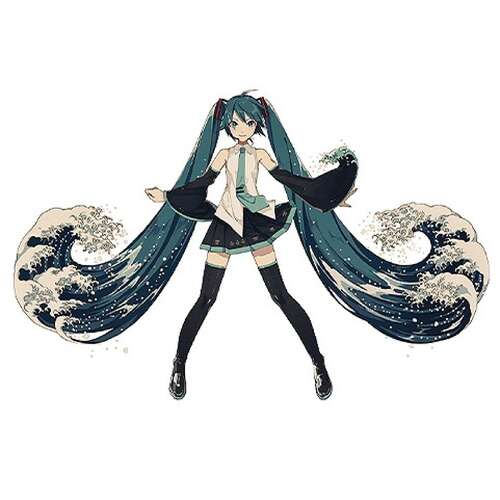 -PRE ORDER- Hatsune Miku Katsushika Hokusai Plushie Wave