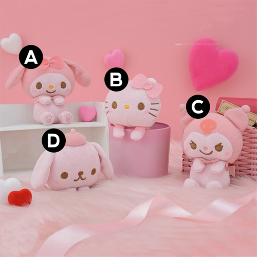 Sanrio Characters & You Happiness Pink Plush Mascot Yurukawa Design Plush