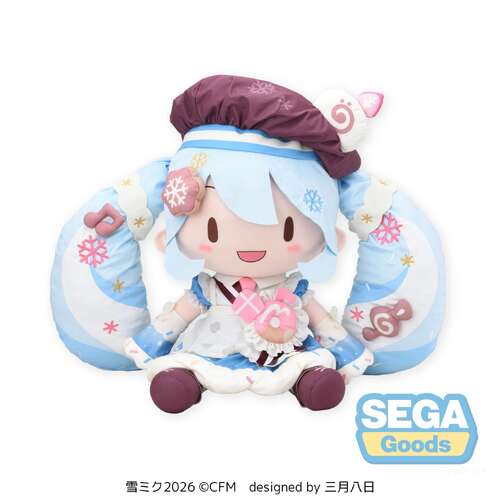 -PRE ORDER- Snow Miku Fuwa Petit Snow Miku 2026 Dodeka Jumbo Plush