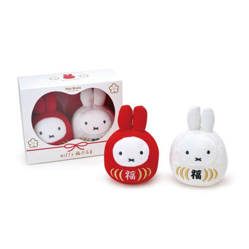 -PRE ORDER- Fuku Daruma Plush Red & White Set