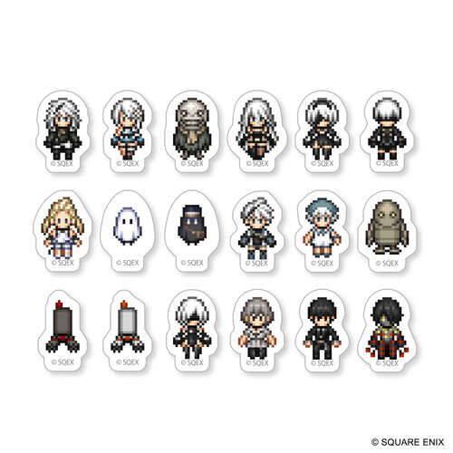 -PRE ORDER- NieR Series Flake Sticker Pixel Art Ver.