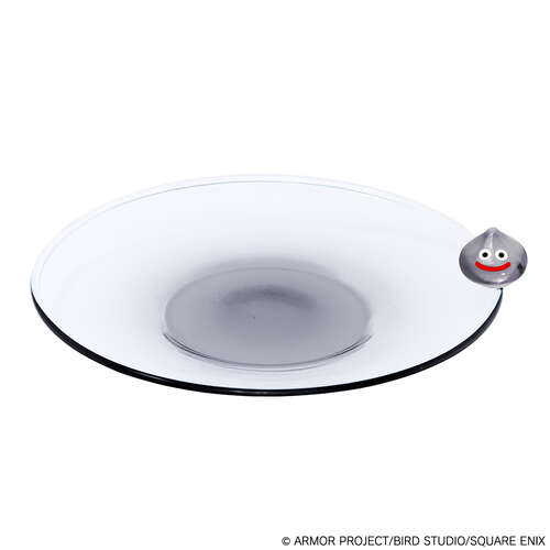 -PRE ORDER- Dragon Quest Smile Slime Glass Small Plate Metal Slime
