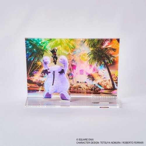 -PRE ORDER- Final Fantasy VII Rebirth Acrylic Diorama Key Art Cait Sithi & Fat Moogle