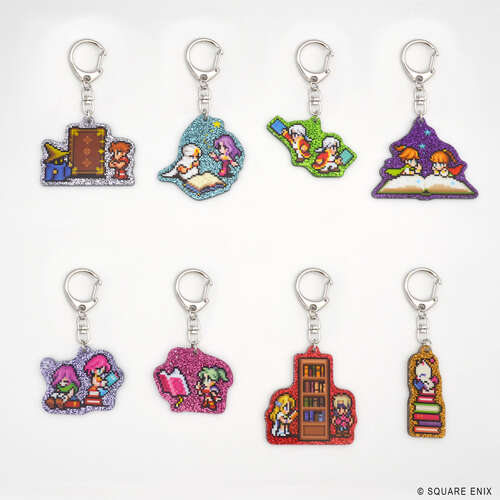 -PRE ORDER- Final Fantasy Pixel Remaster Book Characters Glitter Acrylic Key Chain Collection