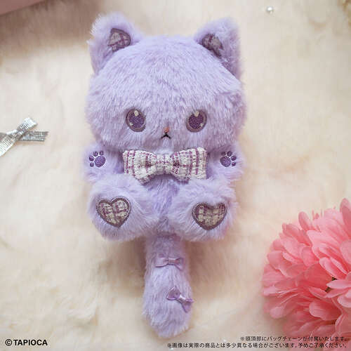 -PRE ORDER- Tapioca Original Tapi-nyanko Plush Tweed Ribbon Ver. Purple