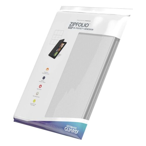 Ultimate Guard 18 Pocket Xenoskin ZipFolio - White [TCG]