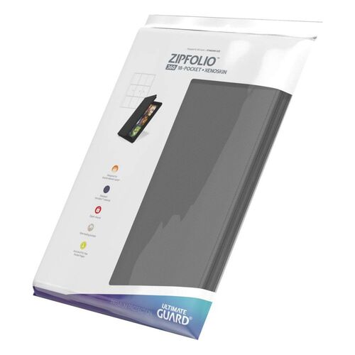 Ultimate Guard 18 Pocket Xenoskin ZipFolio - Grey [TCG]