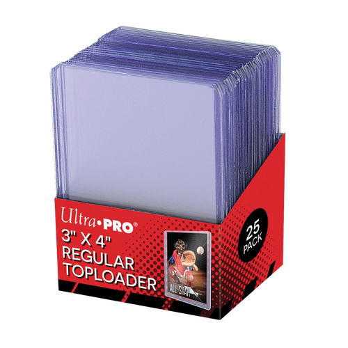 Ultra Pro 3" X 4" Clear Regular Toploader 25 Pack